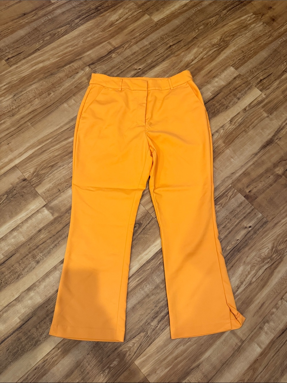 Boston Proper Orange Straight-Leg Pants